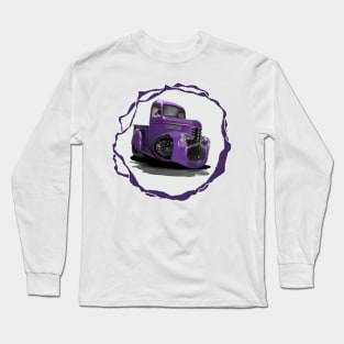 "Purple Haze" 1941 Chevy Pickup Truck Cartoon Style Long Sleeve T-Shirt